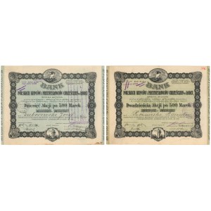 Bank of Polish Merchants and..., Em.4, 10x 500 mk and 20x 500 mk (2pcs)