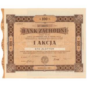 Bank of the West, Em.1, 100 zloty 1929