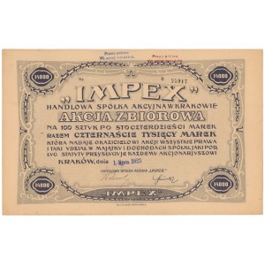 Handlowa Sp. Akc. IMPEX, 100x 140 mkp 07.1923