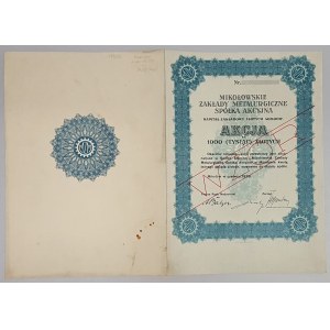 Mikołowskie Zakłady Metalurgiczne Sp. Akc., MODEL 1,000 PLN 1928