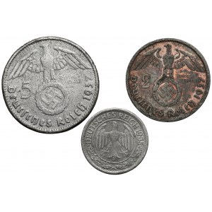 Deutsche Münzen - alt Fälschung, Satz (3Stk.)