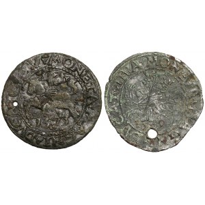 Sigismund II Augustus, Vilnius halber Pfennig 1573-1579 - Fälschungen der Zeit (2 St.)