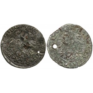 Sigismund II Augustus, Vilnius halber Pfennig 1573-1579 - Fälschungen der Zeit (2 St.)