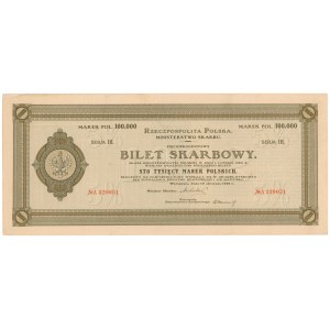 Příjmový lístek, série III - 100 000 mkp 1922