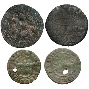 Sigismund I the Old, from a half-penny to a penny - period forgeries (4pc)