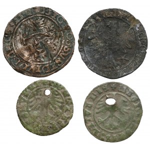 Sigismund I the Old, from a half-penny to a penny - period forgeries (4pc)