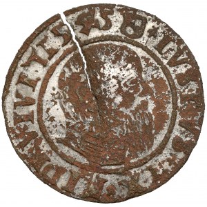 Prusko, Albrecht Hohenzollern, Königsberg penny 1545 - dobový padělek