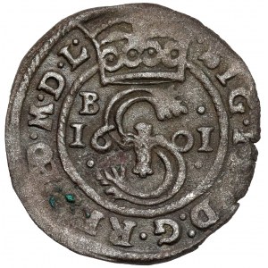 Sigismund III Vasa, Szeląg Bydgoszcz 1601 - B beim Monogramm - selten