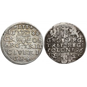 Sigismund III. Vasa, Troika Riga 1588 und Bydgoszcz 1596 (2 St.)