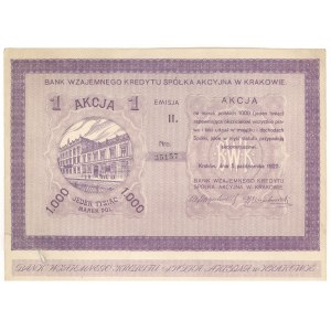 Bank Wzajemnego Kredytu in Kraków, Em.2, 1.000 mkp 1922