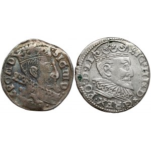 Sigismund III Vasa, Troika Riga 1595 and Bydgoszcz 1599, set (2pcs)