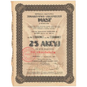 Tow. Ubezpieczeń Piast, 25x 100 zl 1929