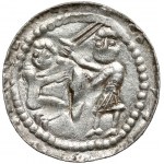 Ladislaus II the Exile, Denarius - Eagle and Hare - knight EN FACE (facing)