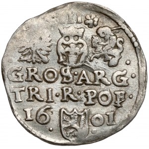 Sigismund III. Wasa, Trojak Wschowa 1601 - F in Linie - ohne L