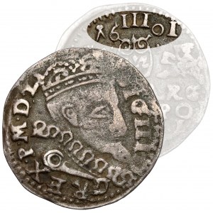 Sigismund III Vasa, Trojak Lublin 1601 - Datum U UNDER - Seltenheit
