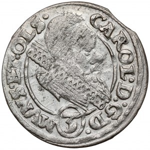 Śląsk, Karol II, 3 krajcary 1615 HT, Oleśnica