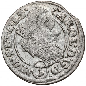 Sliezsko, Karol II, 3 krajcary 1615 HT, Olesnica