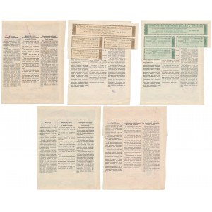 Warsaw, TKM, Pledge letters 5.12.1924 - set (5pcs)