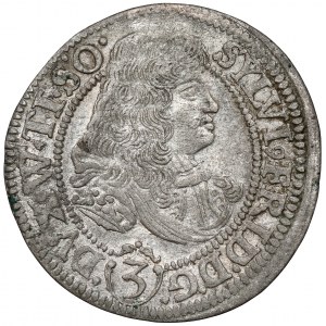 Schlesien, Sylvius Frederick, 3 krajcary 1674 SP, Olesnica