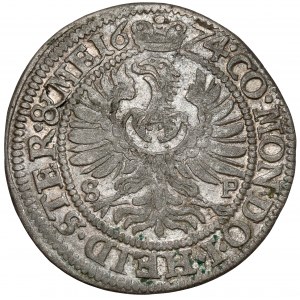 Silesia, Sylvius Frederick, 3 krajcary 1674 SP, Olesnica