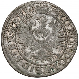 Śląsk, Sylwiusz Fryderyk, 3 krajcary 1674 SP, Oleśnica