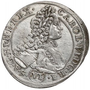 Sliezsko, Karol VI, 6 krajcars 1715, Wrocław
