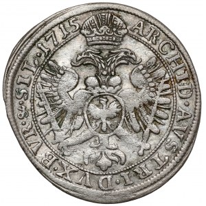 Silesia, Charles VI, 6 krajcars 1715, Wrocław