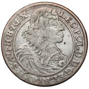 Slezsko, Leopold I, 15 krajcarů 1663 GH, Wrocław