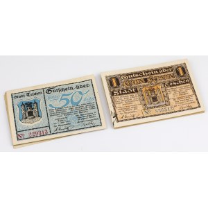 Cieszyn, 50 haléřů a 1 koruna 1919 - sada (23ks)