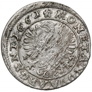 Slezsko, Ludvík IV. z Legnice, 3 krajcary 1661 EW, Brzeg