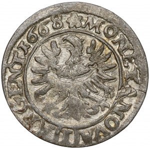 Silesia, Chrystian of Wallachia, 1 krajcar 1668 CB, Brzeg - DVX