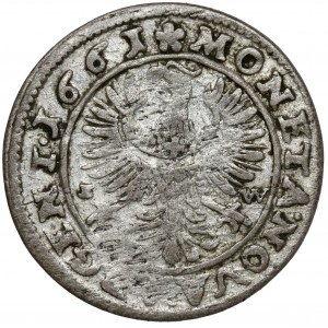 Silesia, Chrystian Wallach, 3 krajcary 1661 EW, Brzeg