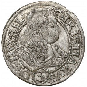 Silesia, Chrystian Volovsky, 3 krajcary 1668 CB, Brzeg