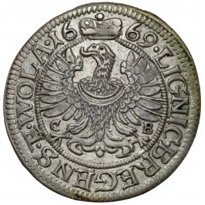 Slezsko, Chrystian Wołowski, 3 krajcary 1669 CB, Brzeg