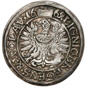 Slezsko, Chrystian Wołowski, 3 krajcary 1669 CB, Brzeg