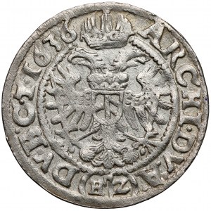 Sliezsko, Ferdinand II, 3 krajcars 1636 HZ, Wrocław