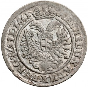 Schlesien, Leopold I., 3 krajcary 1661 GH, Wrocław