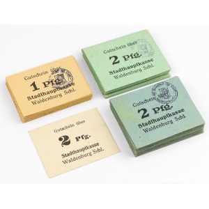 Waldenburg (Walbrzych), PACKAGE 1 and 2 pfg (95pcs)