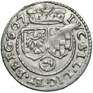 Silesia, Jan Chrystian and Jerzy Rudolf, 3 krajcary 1607, Zloty Stok - F