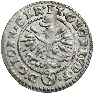 Schlesien, Jan Chrystian und Jerzy Rudolf, 3 krajcary 1607, Zloty Stok - F