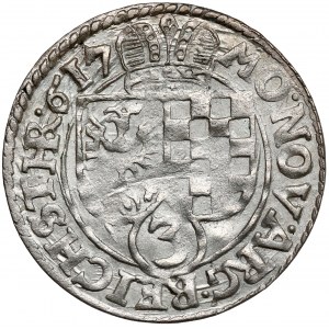 Schlesien, Jan Chrystian und Jerzy Rudolf, 3 krajcary 1617, Złoty Stok