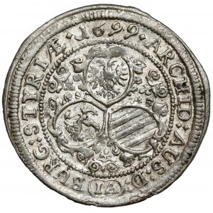Rakúsko, Leopold I, 3 krajcars 1699 IA, Graz