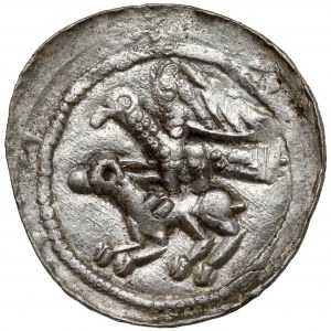 Ladislaus II the Exile, Denarius - Eagle and Hare - b.nice