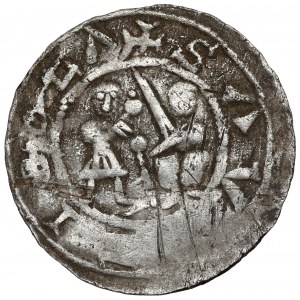 Ladislaus II the Exile, Denarius - Fight with the Lion