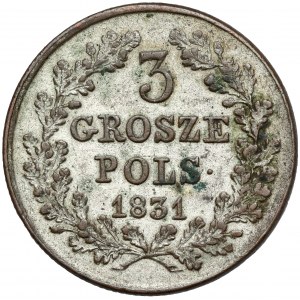 November Uprising, 3 pennies 1831 - silver plated