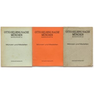 Otto Helbing, Münzen und Medaillen - Angebotskataloge XX, XXI, XXV (3 St.)