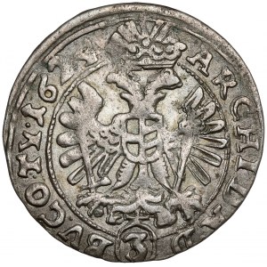 Schlesien, Ferdinand II, 3 krajcars 1624, Nysa - OHNE Initialen - sehr selten