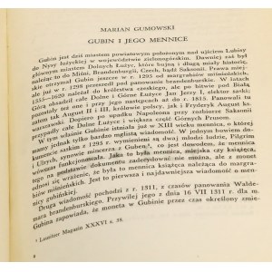 Gubin and its mint, Gumowski [Commemorative Book...].