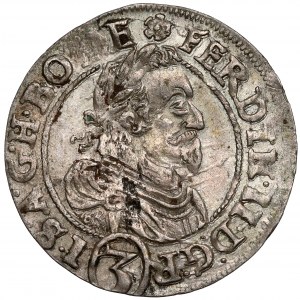 Slezsko, Ferdinand II, 3 krajcary 1625 SF, Opole - vzácné