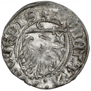 Casimir IV Jagiellon, Szeląg Toruń - crescent over the shield - RARE